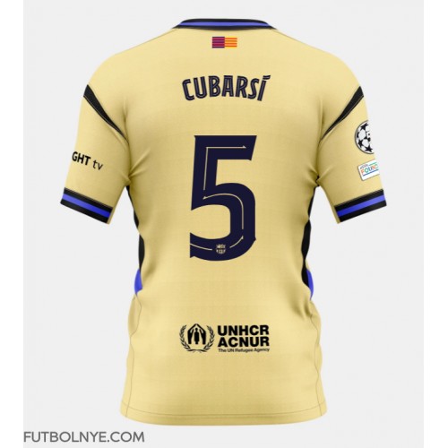 Camiseta Barcelona Pau Cubarsi #5 Visitante Equipación 2025-26 manga corta